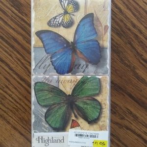 4 Stone Butterfly Coasters